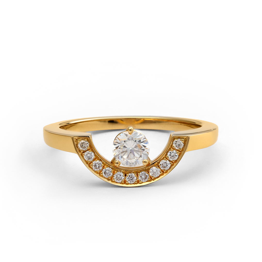 Bague_Intrepide_petit_arc_0.25ct_pavee_-_Or_jaune_18k_-_diamant_ethique_-_Loyale_Paris