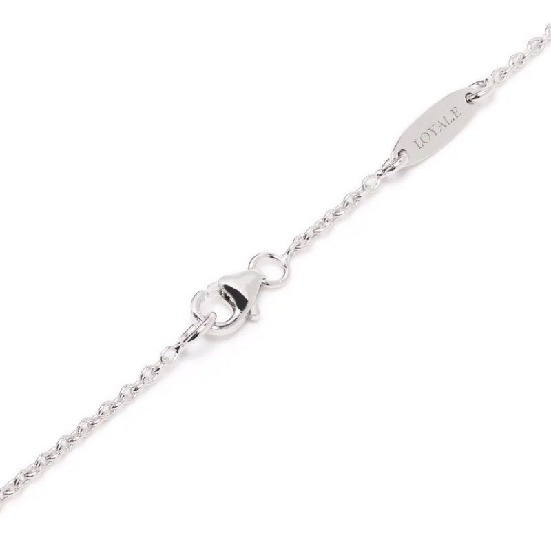 Necklace Perpétuelle pavé - 18k white gold lab grown diamond Loyale Paris