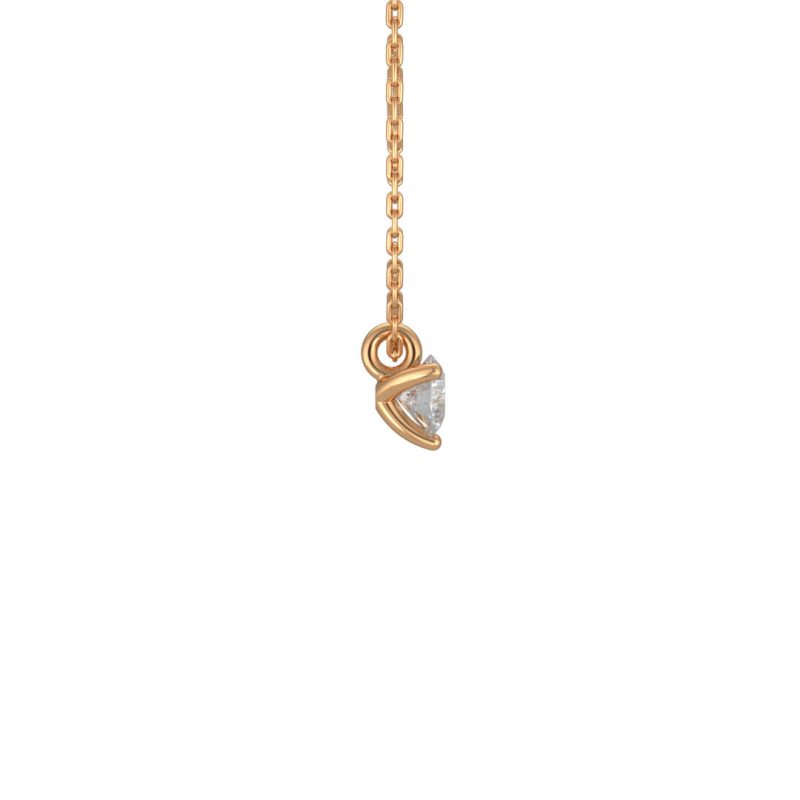 Necklace Pure 025ct - 18k yellow gold lab grown diamond Loyale Paris