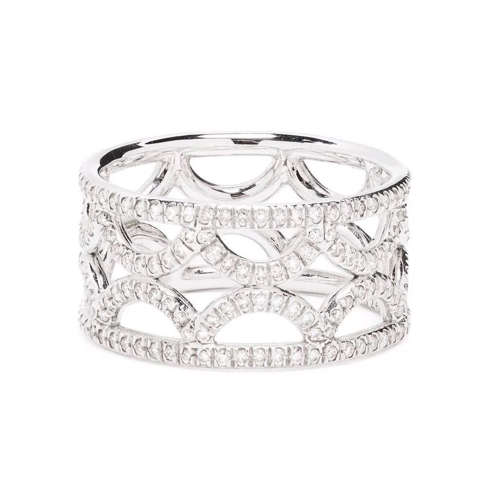 Ring Band Perpétuelle pavée - 18k white gold lab grown diamond Loyale Paris