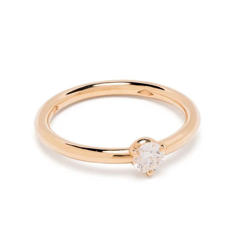 Solitaire Les Absolues 025ct - 18k yellow gold lab grown diamond Loyale Paris