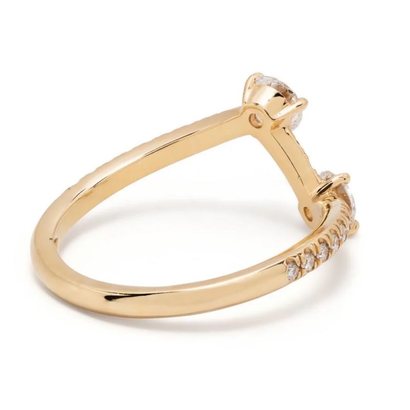 Ring Toi-Moi 025ct x2 pavée - 18k yellow gold lab grown diamond Loyale Paris 5