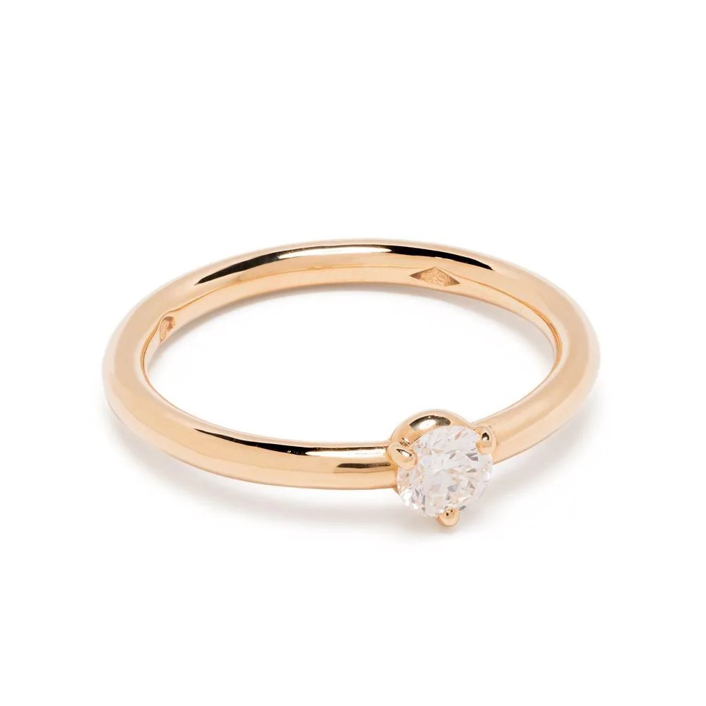 Solitaire Les Absolues 025ct - 18k yellow gold lab grown diamond Loyale Paris 1